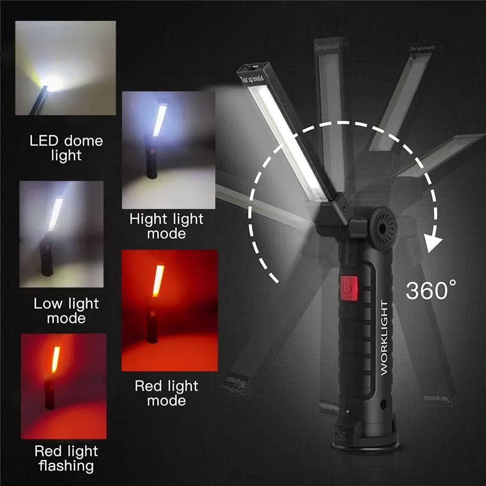 Portable COB LED Flashlight US - đánh giá và giá Power Bank