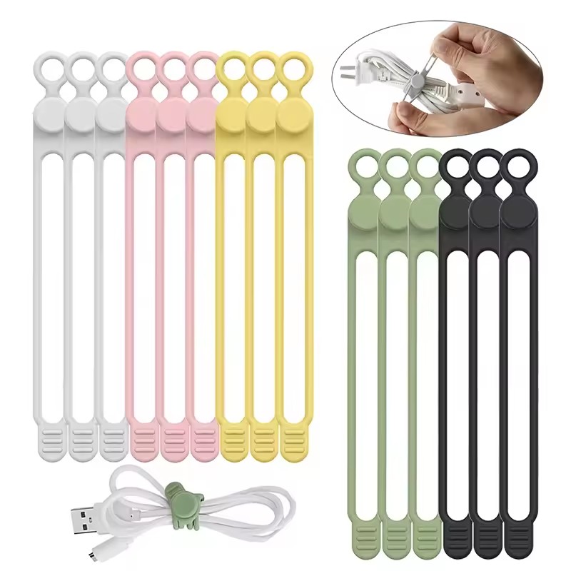 10pcs Silicone Cable Ties,Cord - đánh giá và giá Cable Organizer