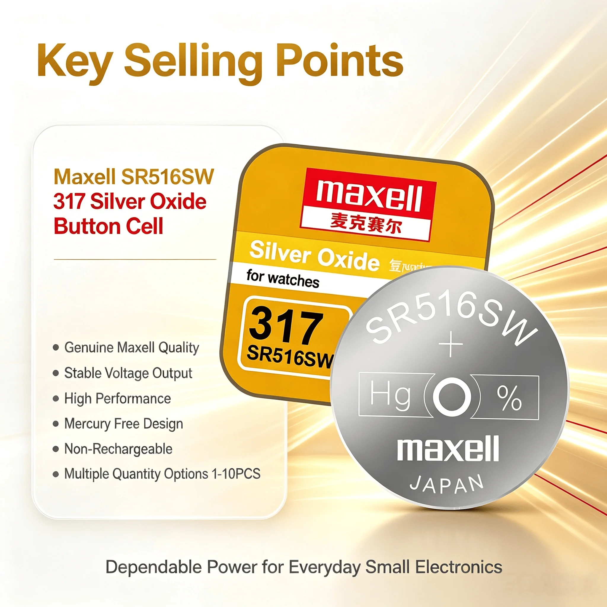 Maxell SR516SW 317 Silver Oxid - đánh giá và giá Electronics And Gadgets Ce