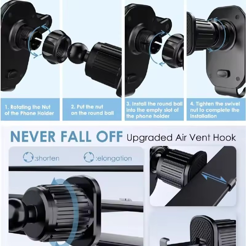 Universal Car Hook Base Phone  - đánh giá và giá Usb Charger