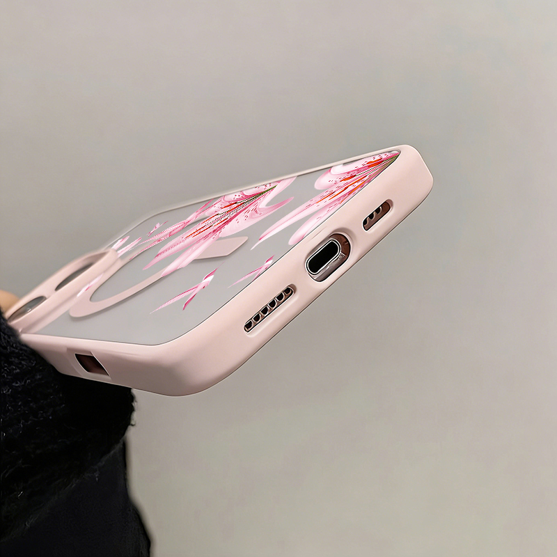 Pink Flower And Birds Magnetic - đánh giá và giá Wireless Charger